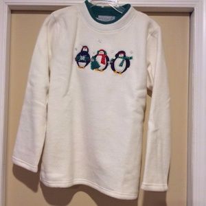 NWT Speculation Ivory Christmas Penguin fleece